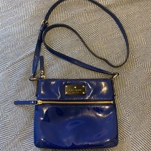Kate Spade Patent Blue Crossbody Purse
